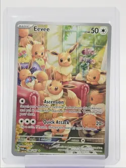 EEVEE 2024 POKEMON TWILIGHT MASQUERADE ILLUSTRATION RARE A 188/167 Q4834 - Image 1