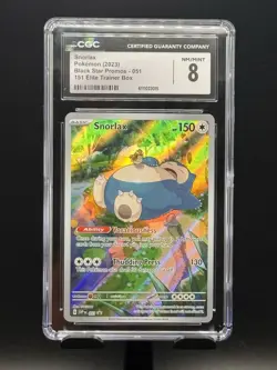 CGC 8 Snorlax #51 Black Star Promo Pokemon TCG 151 ETB - Image 1