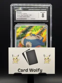 CGC 8 Snorlax #51 Black Star Promo Pokemon TCG 151 ETB - Image 3