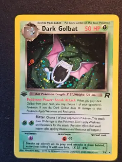 Pokemon TCG Team Rocket Dark Golbat #7 Holo 1st ED Mint/near Mint - Image 1