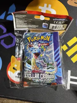 Pokemon TCG Greninja Mini Portfolio with Stellar Crown Booster Pack New Sealed - Image 3