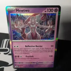 Pokemon TCG: Mewtwo 150/165 English 151 Holo Rare *NM* - Image 1