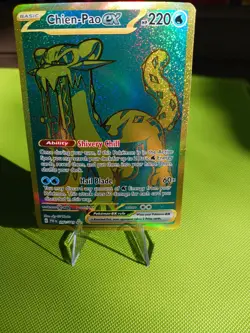 Pokemon TCG Chien-Pao ex Scarlet & Violet: Paldean Fates 242/091 Holo Hyper Rare - Image 1