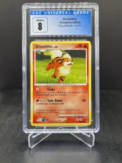 2009 Pokemon Rising Rivals Growlithe CGC 8 #63/111 - Image 1