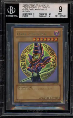Yu-Gi-Oh! Dark Magician Legend of Blue Eyes 1st Edition Ultra Rare LOB-005 BGS 9 - Image 1