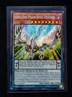 Yugioh Odd-Eyes Phantasma Dragon BLCR-EN075 Secret Rare 1st Ed Near Mint - Image 1