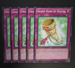 Yugioh Trap - Grand Horn of Heaven x5 Set - 1st Edition Common NM-LP - Image 1
