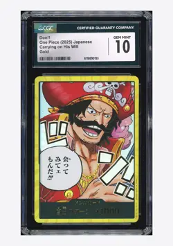 One Piece CGC 10 GEM MINT Don!! Gold 2025 OP13 Gol D Roger Japanese - Image 1