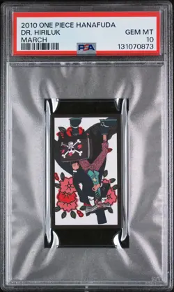 ONE PIECE 2010 DR. HIRILUK MARCH ONE PIECE HANAFUDA GEM MINT PSA 10 - Image 1