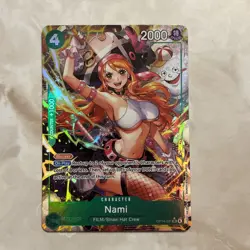 English One Piece Nami Alt Art OP14-031 The Azure Sea's Seven NM - Image 1