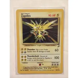 Pokemon TCG Zapdos Holo Rare Unlimited Card 20/130 Base Set 2 Mint Near Mint - Image 1