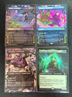 Magic The Gathering TMNT 4 Card Lot Shredder, Mutagen Man, Karai, Kitsune - Image 1