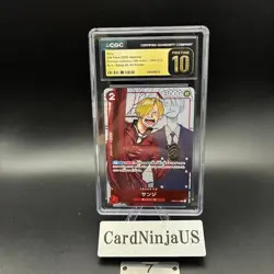 CGC PRISTINE 10 Sanji OP01-013 Promo 25th Anniversary Edition ONE PIECE Card 7 - Image 1