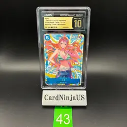 CGC 10 PRISTINE Nami P P-112 Promo Pirates Party One Piece Card Game Japanese 43 - Image 1