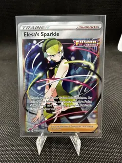 Pokemon TCG Elesas Sparkle Full Art Trainer Fusion Strike Card 260/264 NM - Image 1