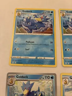 Lot Of 7 Psyduck and Golduck Pokemon Cards - Image 2