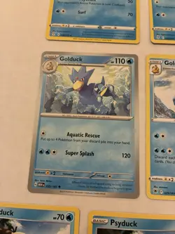 Lot Of 7 Psyduck and Golduck Pokemon Cards - Image 3