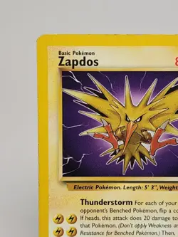 1999 Vintage Pokemon Zapdos Fossil Card #30/62 Non-Holo Rare Near Mint Condition - Image 2