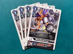 MetalGreymon BT2-063 Playset Release Special Booster 1.0 1.5 Digimon Card x4 - Image 1
