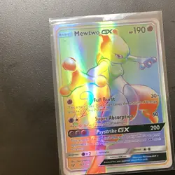 Mewtwo 130 HP Holo Rare Detective Pikachu Pokemon TCG Basic Psychic Card 12/18 - Image 1