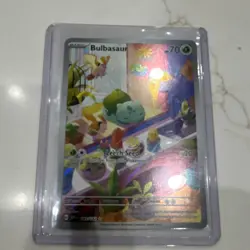 Pokemon Bulbasaur Illustration Rare SV07: Stellar Crown 143/142 Holo Basic Card - Image 1