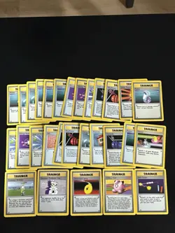 Base Set Trainer Card Lot Pokemon Common Uncommon Rare HP/LP Vintage WOTC - Image 1