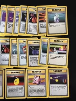 Base Set Trainer Card Lot Pokemon Common Uncommon Rare HP/LP Vintage WOTC - Image 3