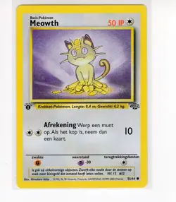 ~NL~ Dutch Meowth 1st Edition Jungle 56 Pokemon Card (g3) - Image 1