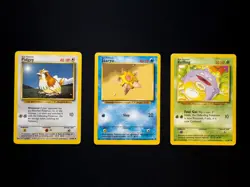 1999 POKEMON TCG - VINTAGE WOTC - BASE SET - COMMON - 3 CARD LOT - HP - Pidgey - Image 1