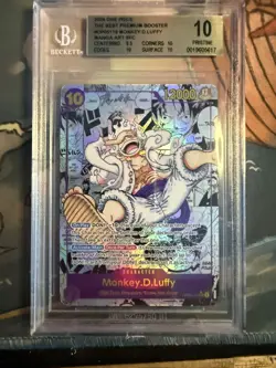 One Piece Card Game The Best Monkey D Luffy Manga Alt Art PRB01 BGS 10 - Image 1
