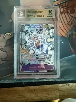 One Piece Card Game The Best Monkey D Luffy Manga Alt Art PRB01 BGS 10 - Image 5
