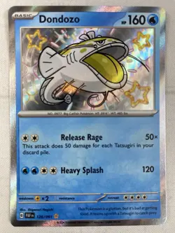 Dondozo 126/091 Baby Shiny Holo Rare Paldean Fates Pokemon Card NM - Image 1