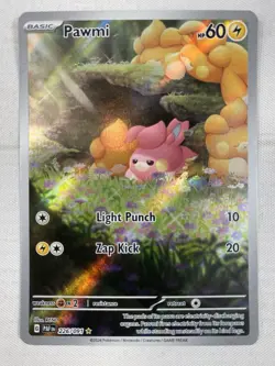 Pawmi IR 226/091 Sv: Paldean Fates Illustration Rare Holo Card - NM - Image 1
