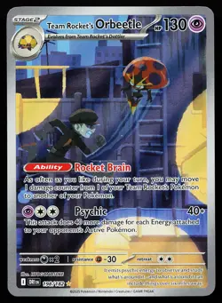 Team Rocket's Orbeetle 198/182 Illustration Rare Destined Rivals Pokemon Card - Image 1