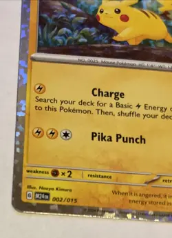 McDonald's Pikachu Holo Card 002/015 Pokemon TCG - Image 2