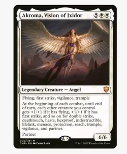 1x MTG Akroma, Vision of Ixidor - CMR Mythic Angel! NM Mint! - Image 1