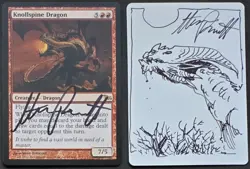 SKETCHED MtG Magic Shadowmoor Steve Prescott Artist Proof _ KNOLLSPINE DRAGON _ - Image 1