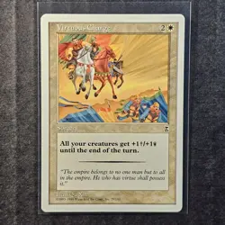 Virtuous Charge #29 Portal Three Kingdoms WOTC MtG PTK P3K LP English (1/2) - Image 1