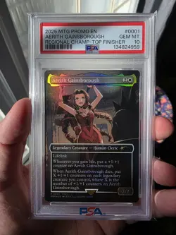💅 FOIL Aerith Gainsborough Final Fantasy MTG Regional Championship Promo PSA 10 - Image 1