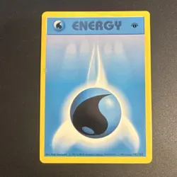 Pokemon TCG Water Energy 1st Edition Shadowless Base Set - Image 1