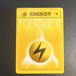 Pokemon TCG Lightning Energy 1st Edition Base Set Shadowless - Image 1