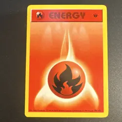 Pokemon TCG Fire Energy 1st Edition Base Set Shadowless - Image 1