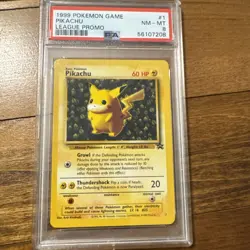 Ivy Pikachu 1999 Pokemon League Black Star Promo #1 PSA 8 NEAR MINT - MINT - Image 1