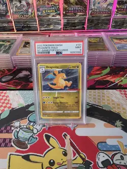 2022 POKEMON SWSH #131 DRAGONITE-HOLO SIT-GAMESTOP EXCLUSIVE MINT PSA 9 - Image 3