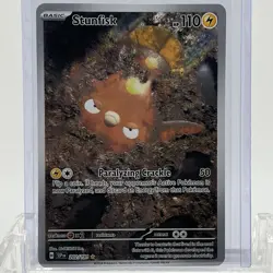 Pokemon TCG Surging Sparks Stunfisk #202/191 Illustration Rare NM - Image 1