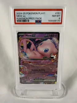 Pokemon Play! Pokemon Prize Pack Mew Ex 151/165 PSA 8 Stamp Stamped Promo - Image 1