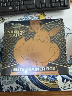 NEW Pokemon Shining Fates Elite Trainer Box (ETB) slight tear from shipping - Image 1