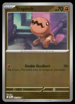 Me02: Phantasmal Flames Pokemon TCG Trapinch Reverse Holo - Image 1