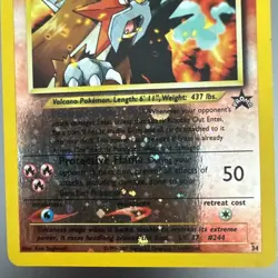 Entei Pokemon Movie Promo #34 Reverse Holo Pokemon 2001 MP - Image 3