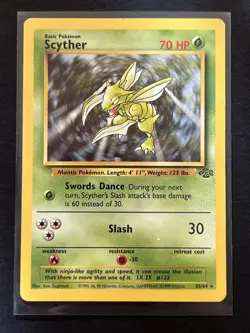 Scyther #26/64 - Pokemon Jungle - 1999 WotC - Non-Holo - Rare - LP - Image 1